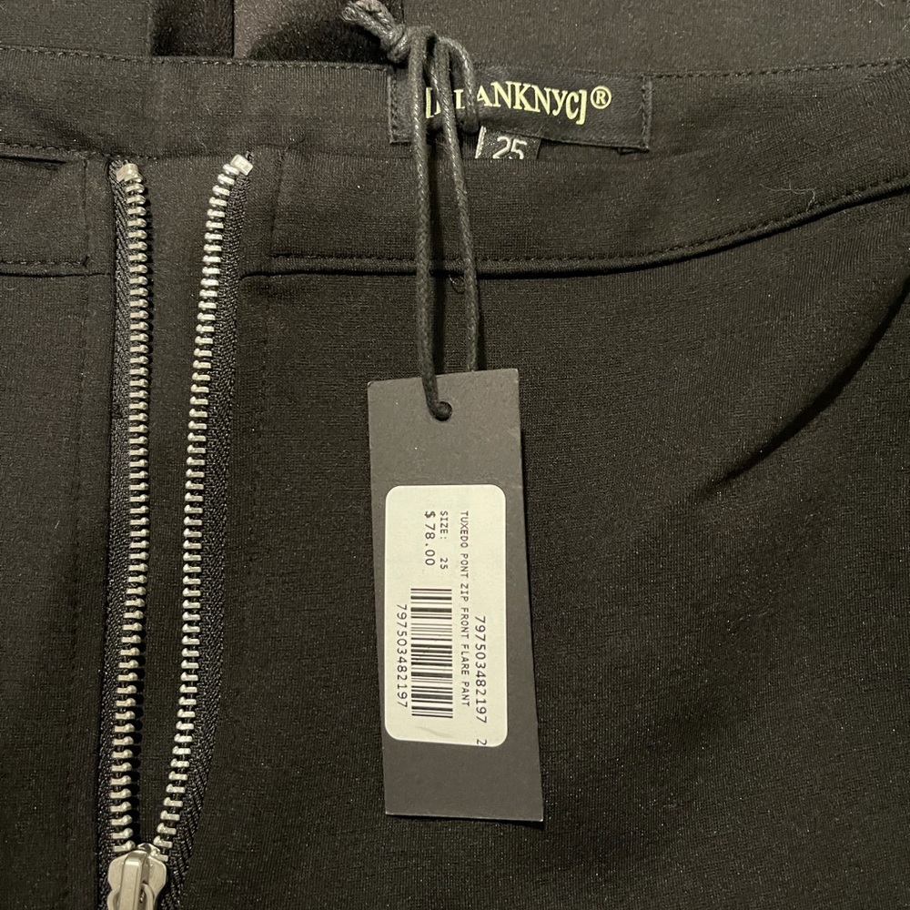 BlankNYC Tuxedo point zip front flare pant - Picture 3 of 3